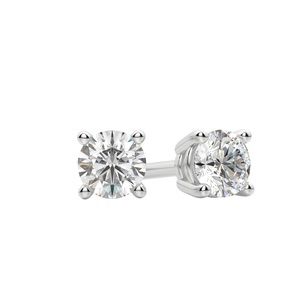 Round Cut 4-Prong Diamond Studs